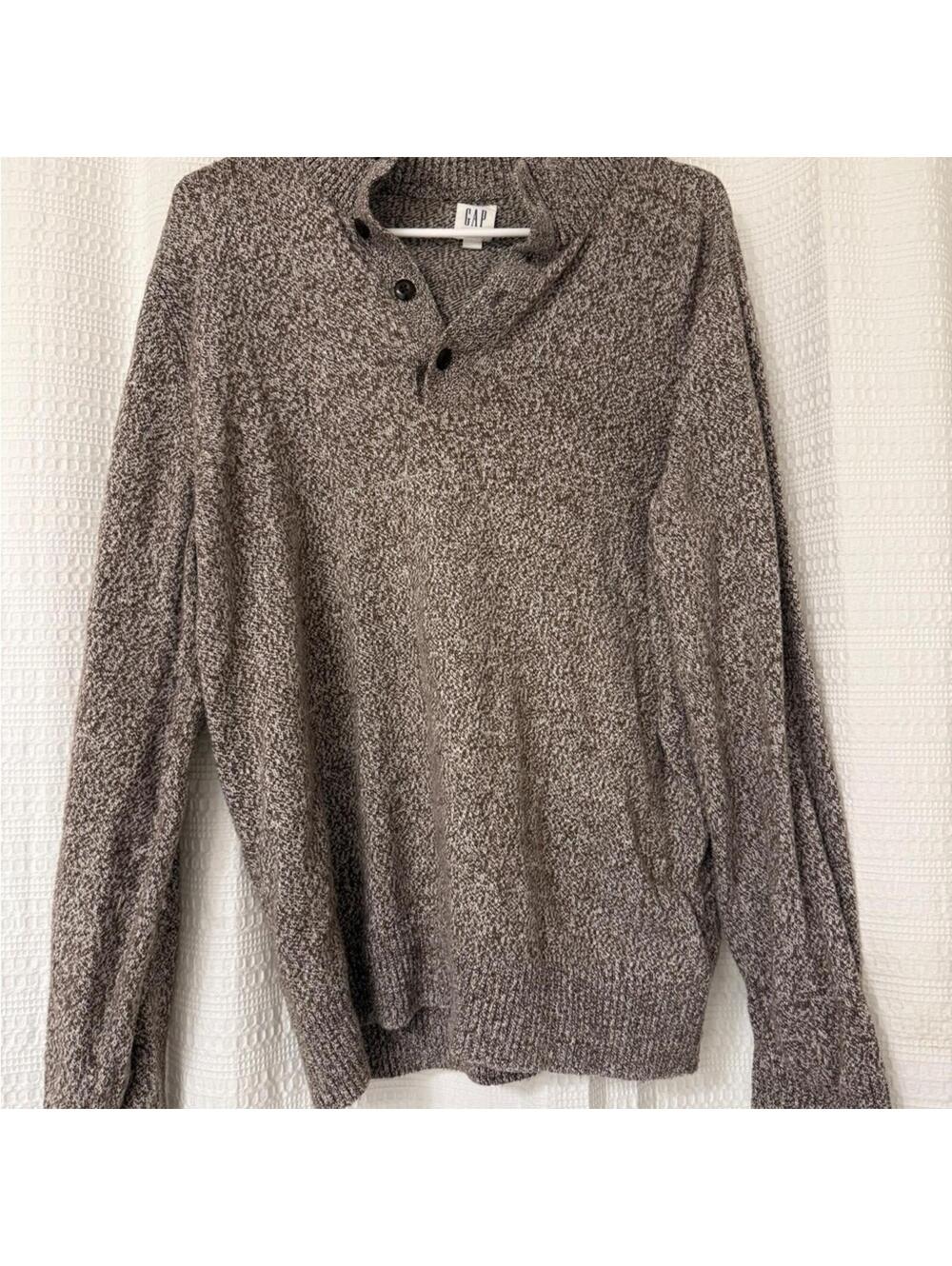 GAP Heathered Brown Knit Pullover